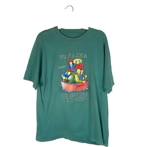 Vtg. Grumpier Old Men T-Shirt Sz L/XL* Ed Fischer Art Movie No Tag Single Stitch